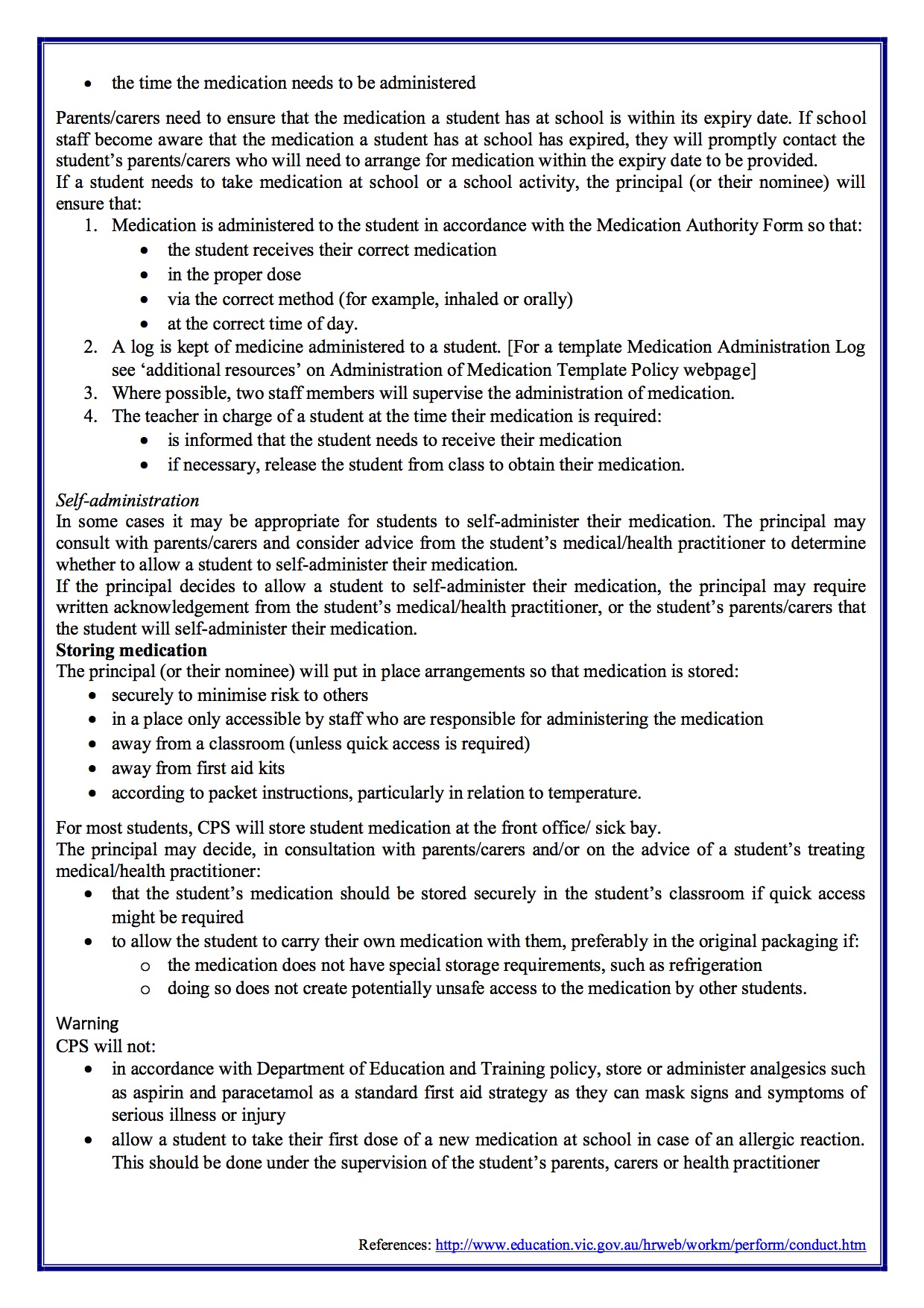 Administration Of Medication